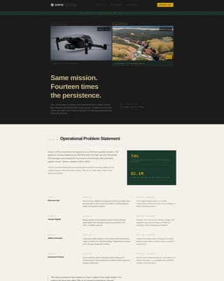 Sortie - Tactical Defense Landing Page Template