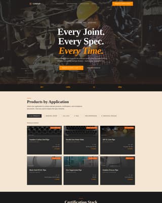 Conduit - Industrial Pipefitting Landing Page Template