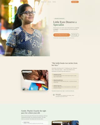 Eye Care & Optometry Booking Website Template