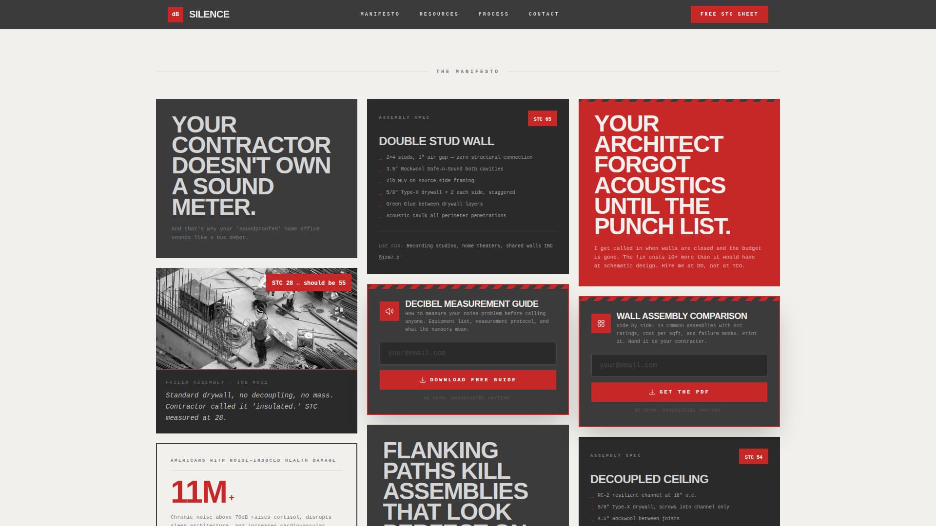 Acoustic & Specialty Design Professional Website Template