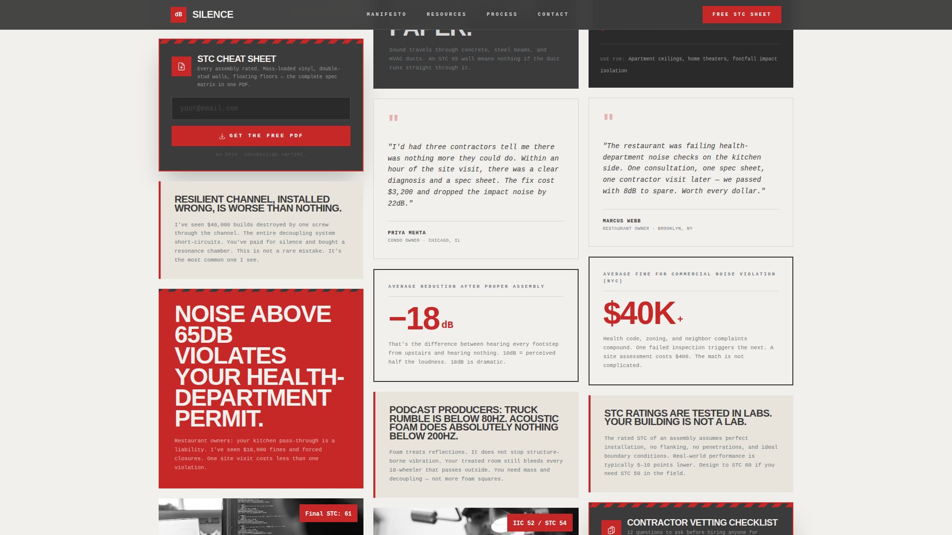 Acoustic & Specialty Design Professional Website Template