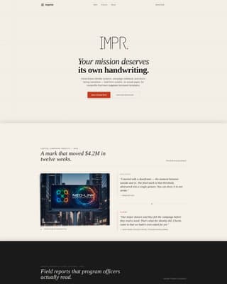 Nonprofit Marketing & Agency Portfolio Website Template