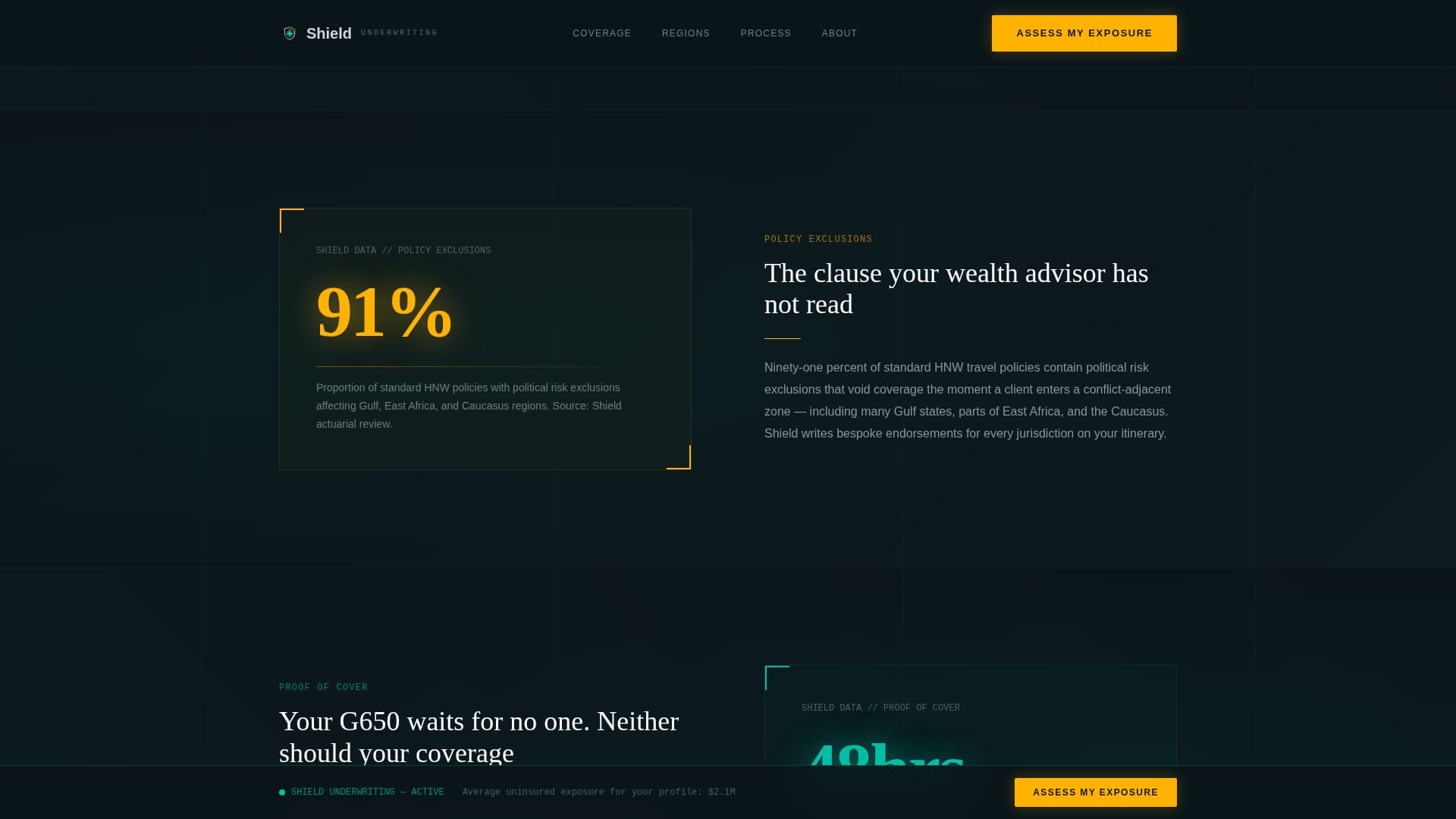High Net Worth Individual Insurance Booking Website Template