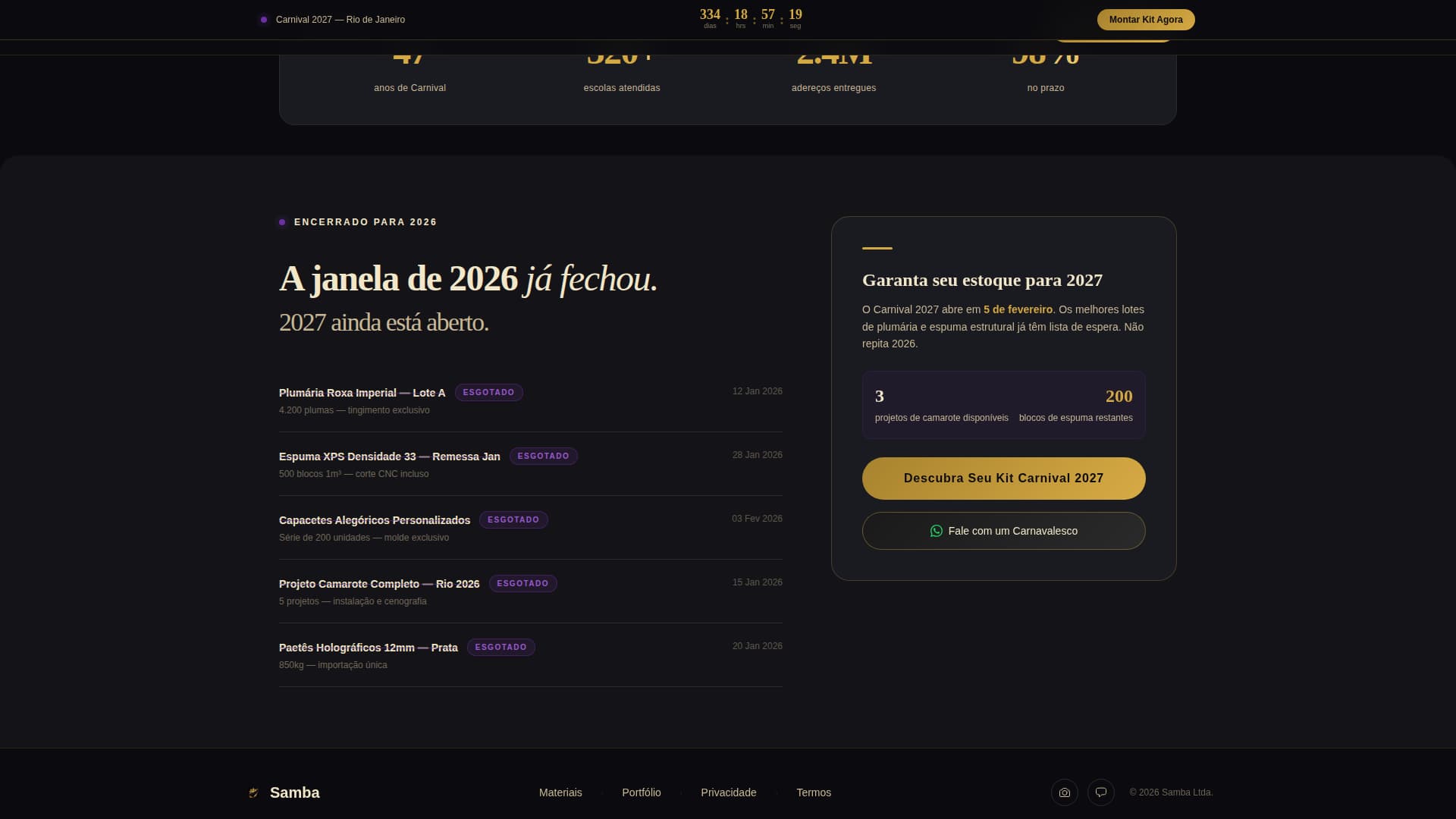Carnival (Brazil) Business Professional Website Template