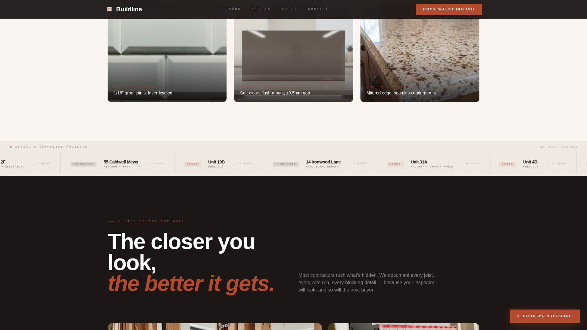 Townhouse & Condo Construction Booking Website Template