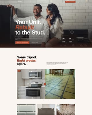 Townhouse & Condo Construction Booking Website Template