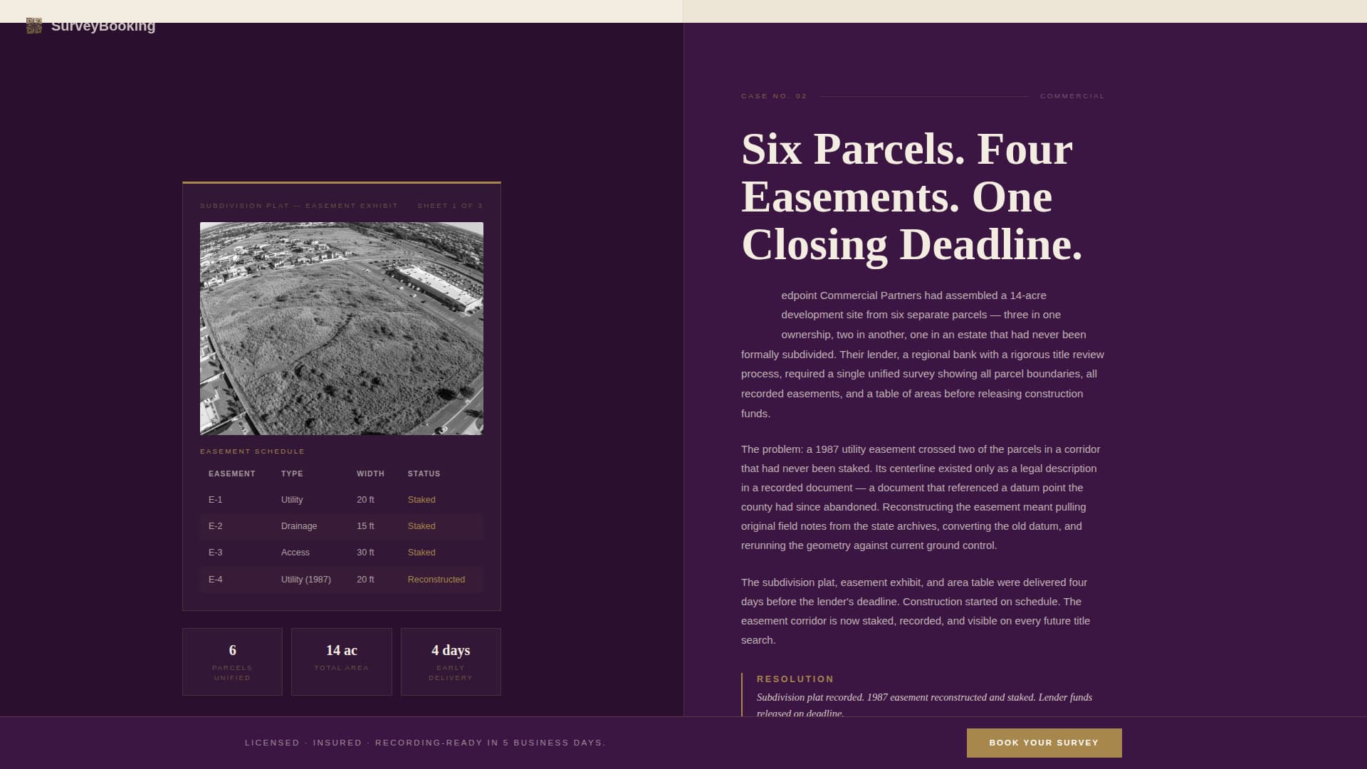 Surveyor Booking Website Template