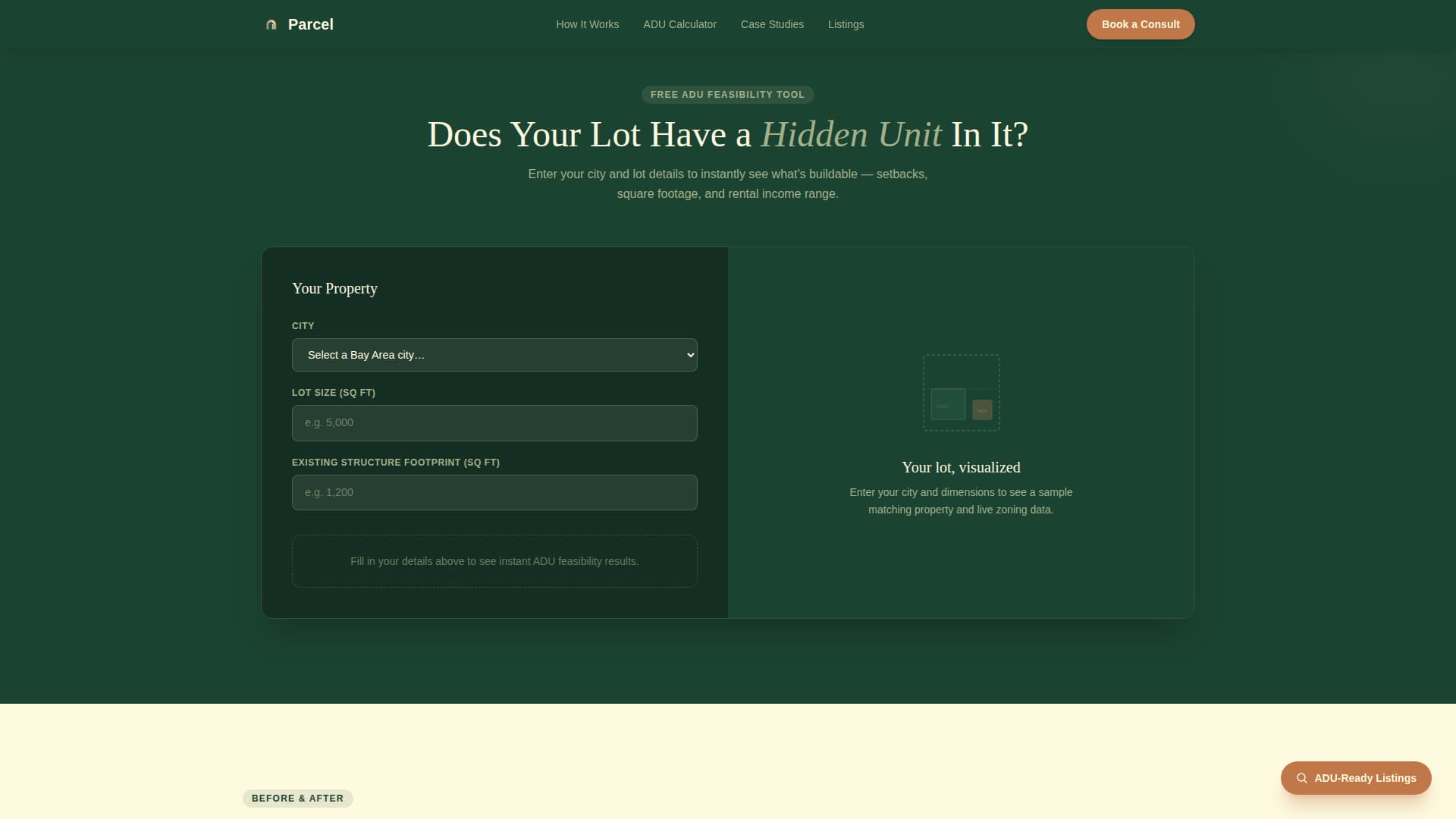 Parcel - Trusted Adu Landing Page Template