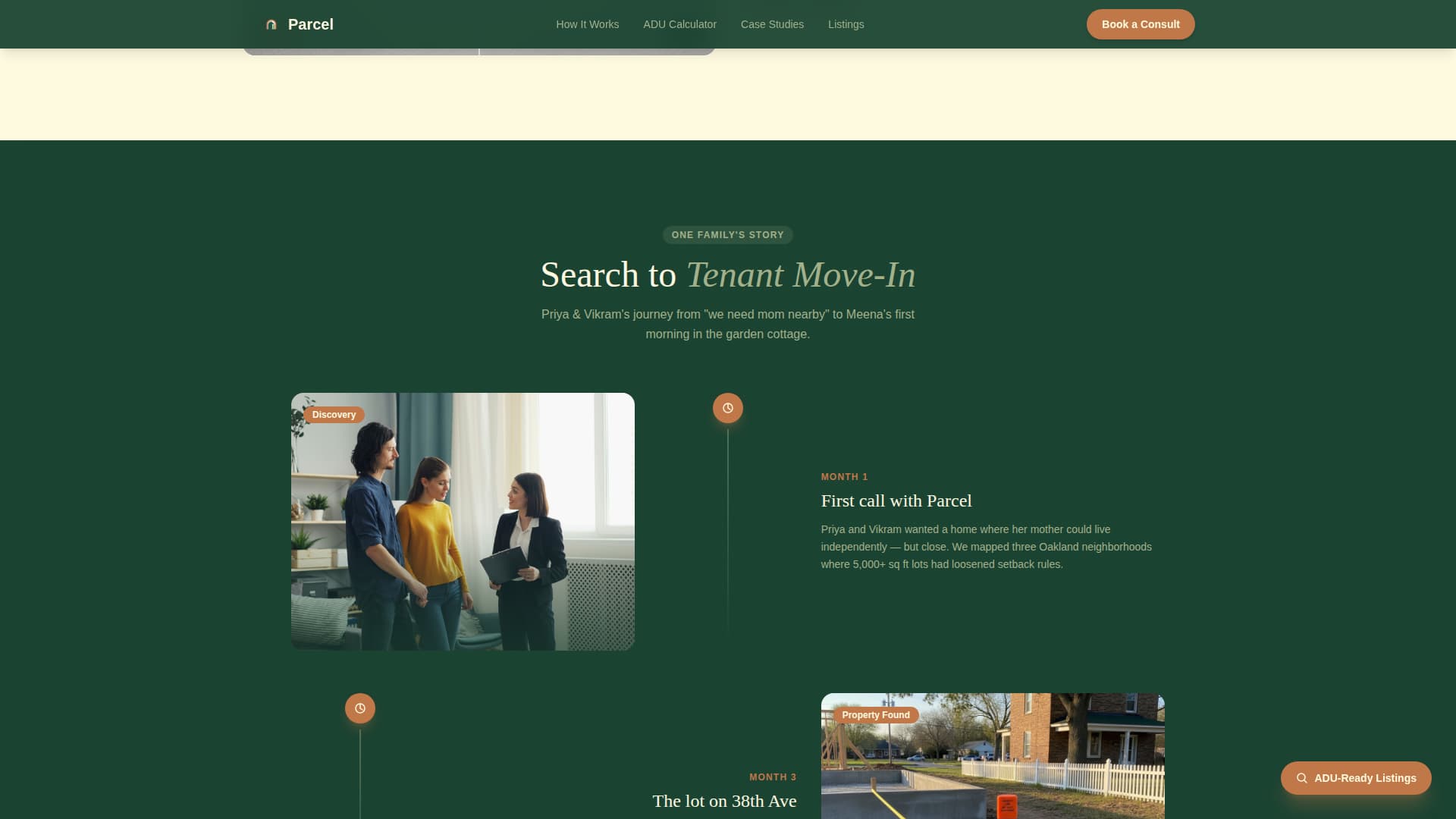 Parcel - Trusted Adu Landing Page Template