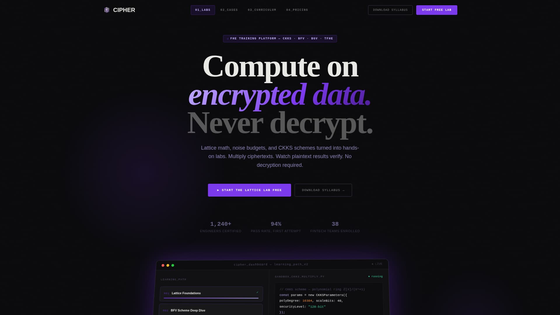 Homomorphic Encryption Technology Reviews Website Template