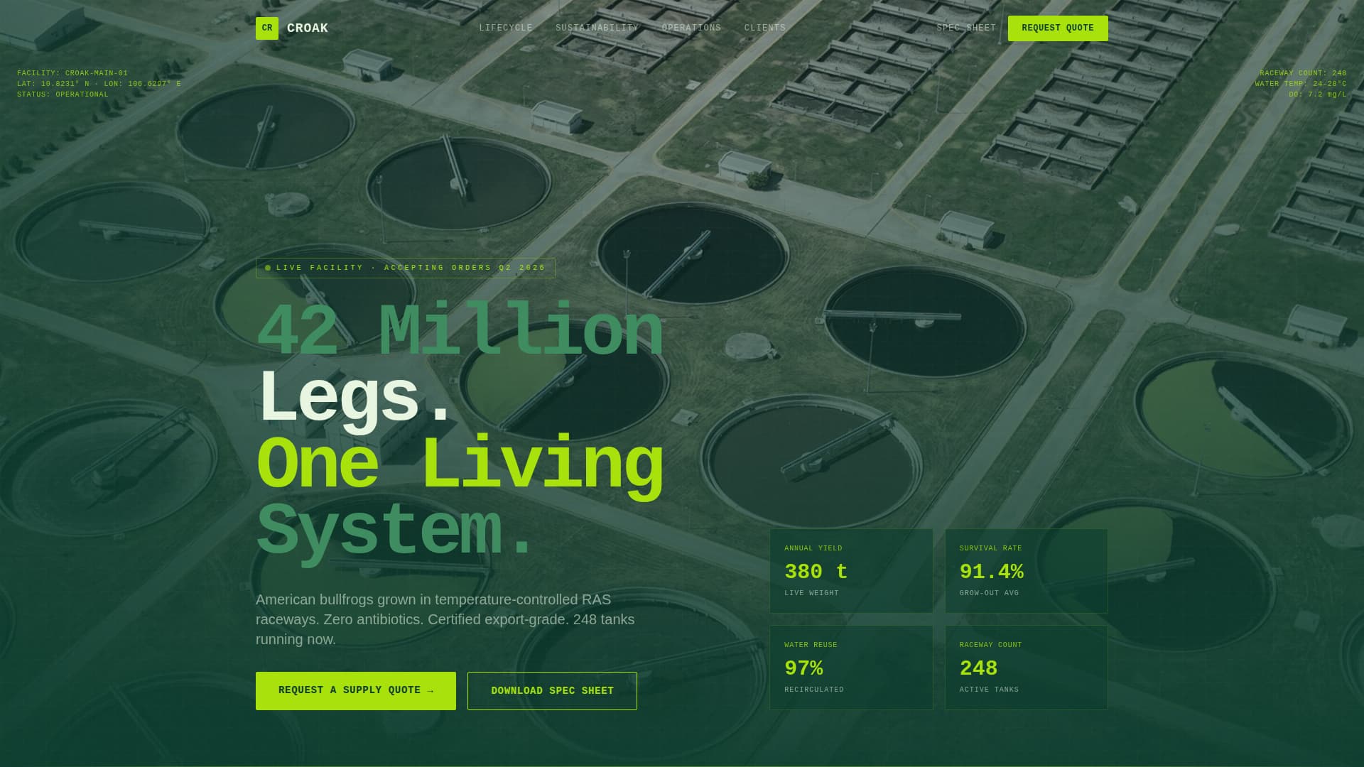 Specialty Farming Professional Website Template