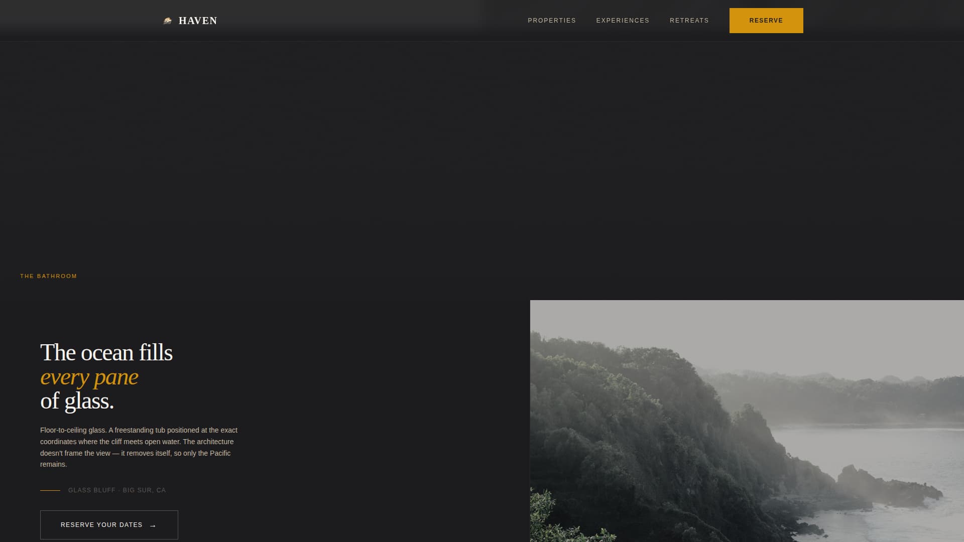 Haven - Exclusive Beachfront Landing Page Template