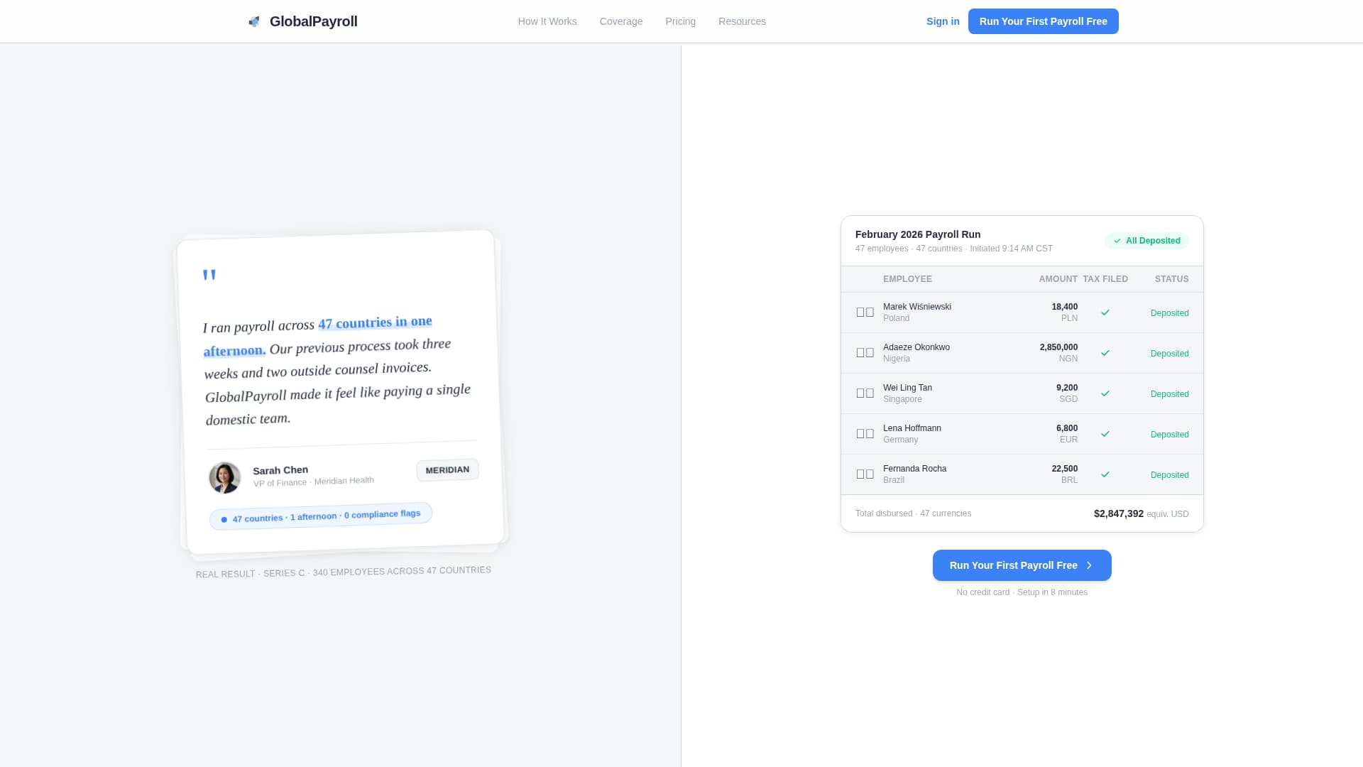 Comply - Streamlined Globalpayroll Landing Page Template