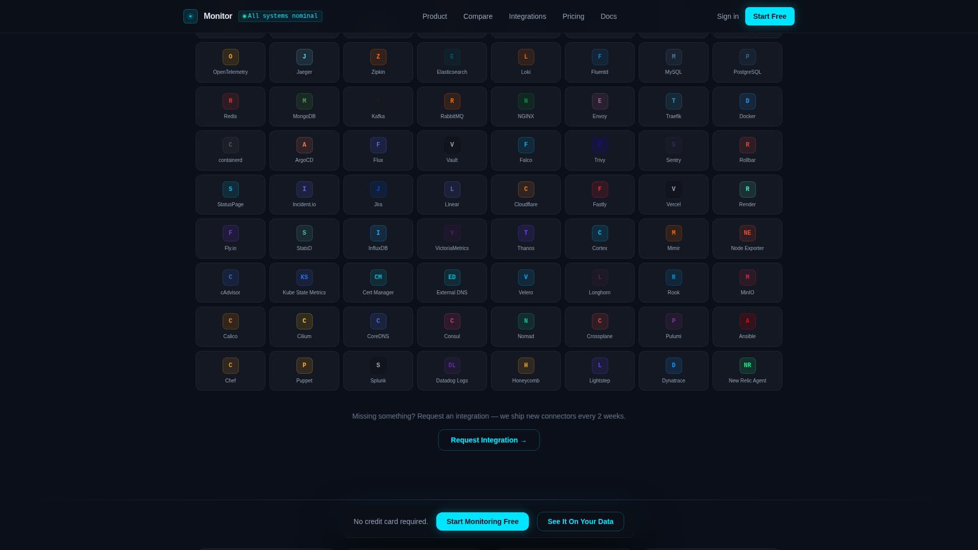 Monitor - Powerful Infrastructure Landing Page Template