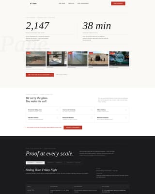 Glass Repair Marketing Professional Website Template
