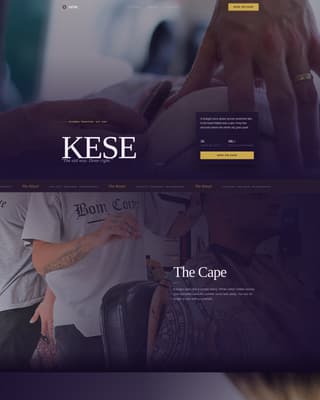Kese - Immersive Barbershop Landing Page Template