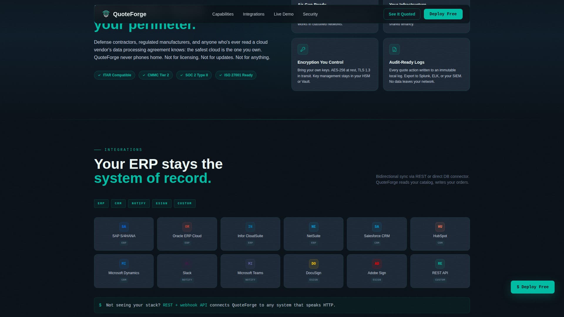 Self-Hosted Enterprise Software Pricing Website Template