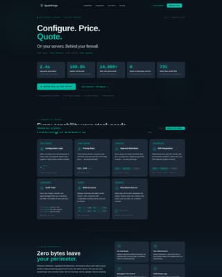 Self-Hosted Enterprise Software Pricing Website Template