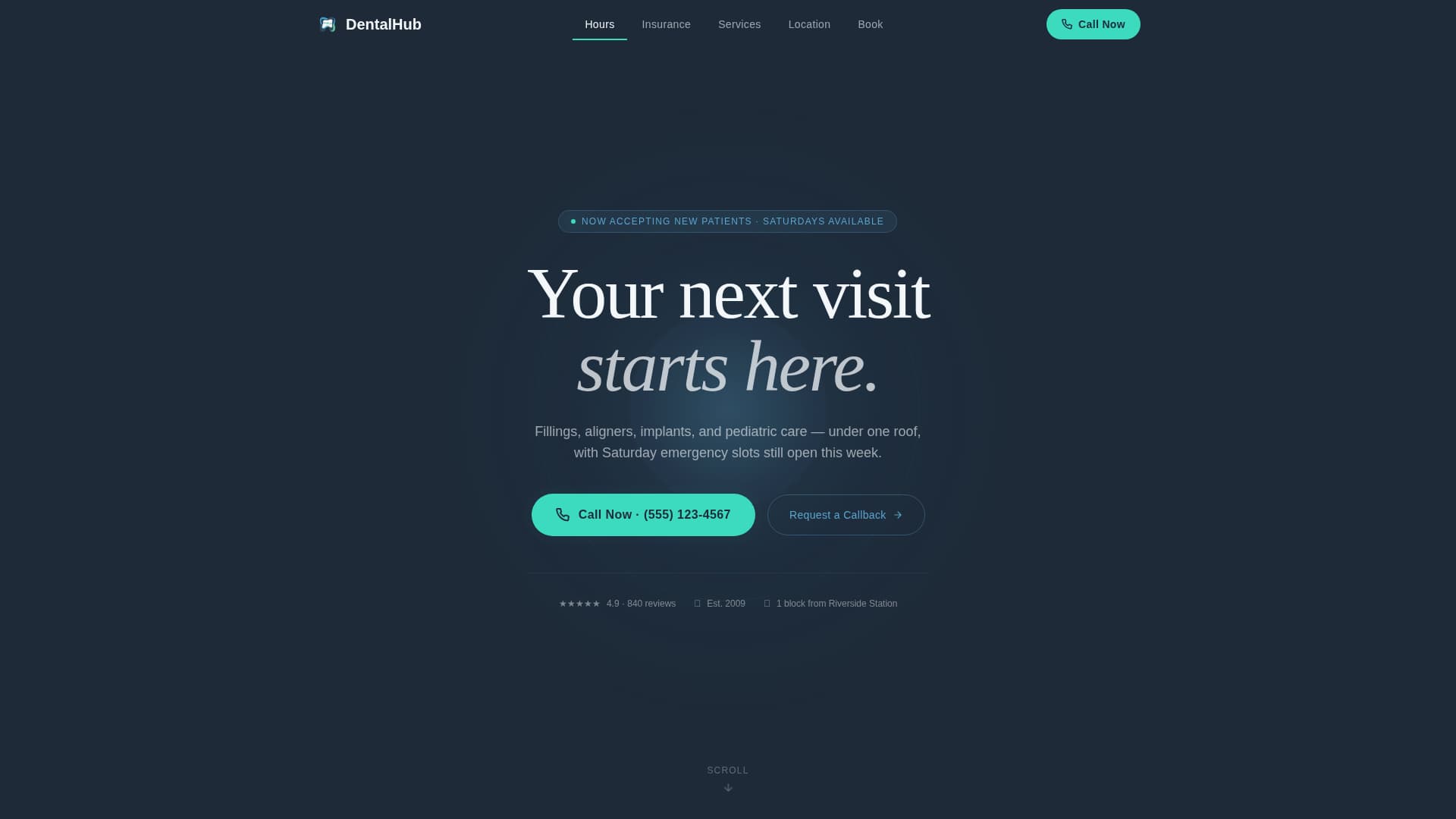 Family Dental Practice Multi-Service Website Template