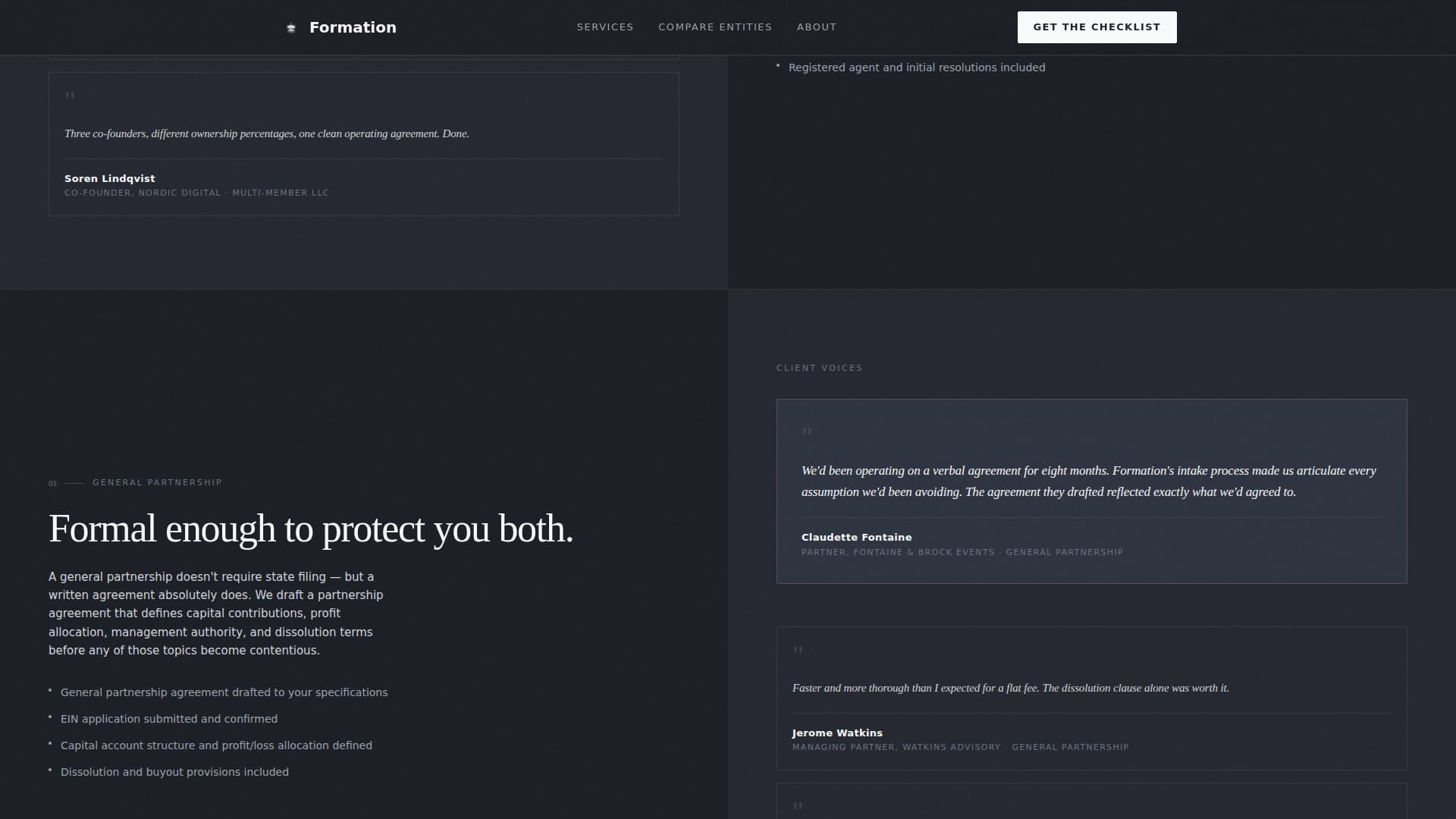 Formation - Authoritative LLC Landing Page Template