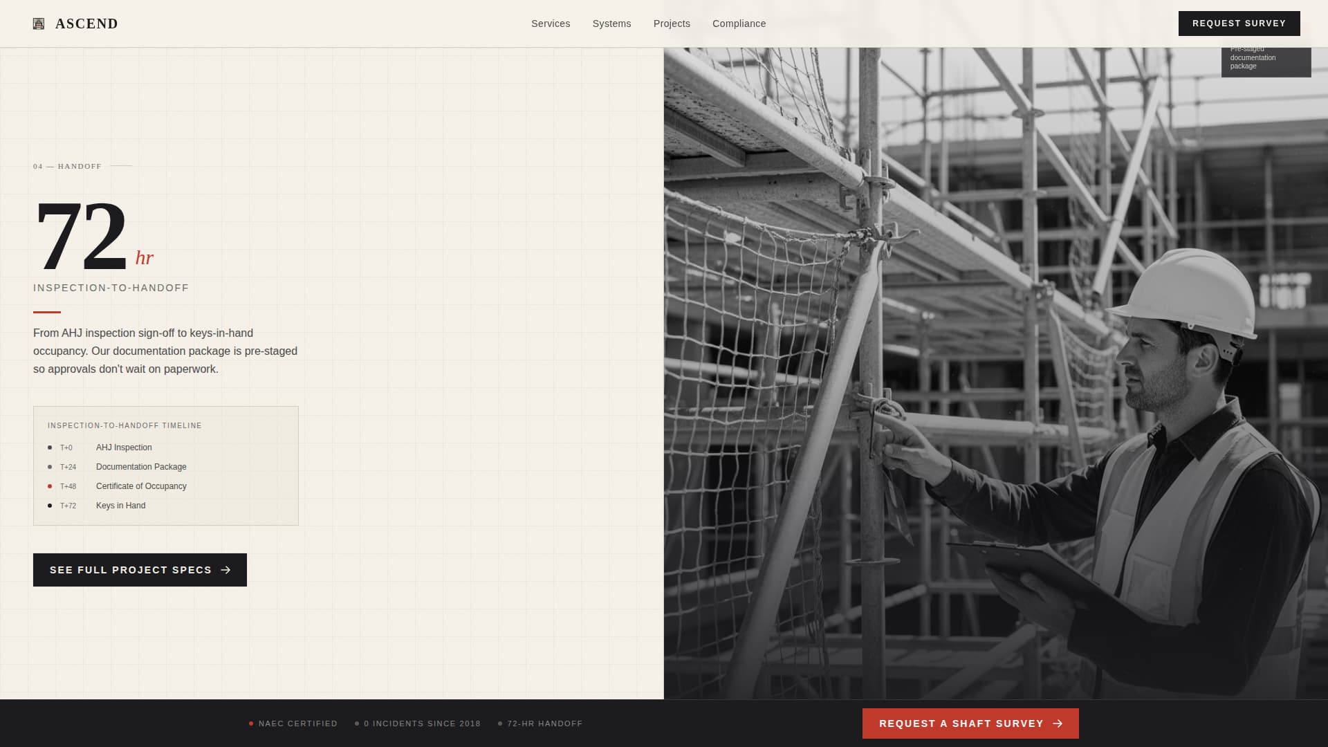 Elevator Installer Business Portfolio Website Template