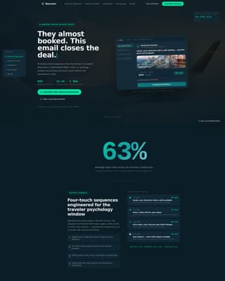 Travel Email Marketing Booking Website Template