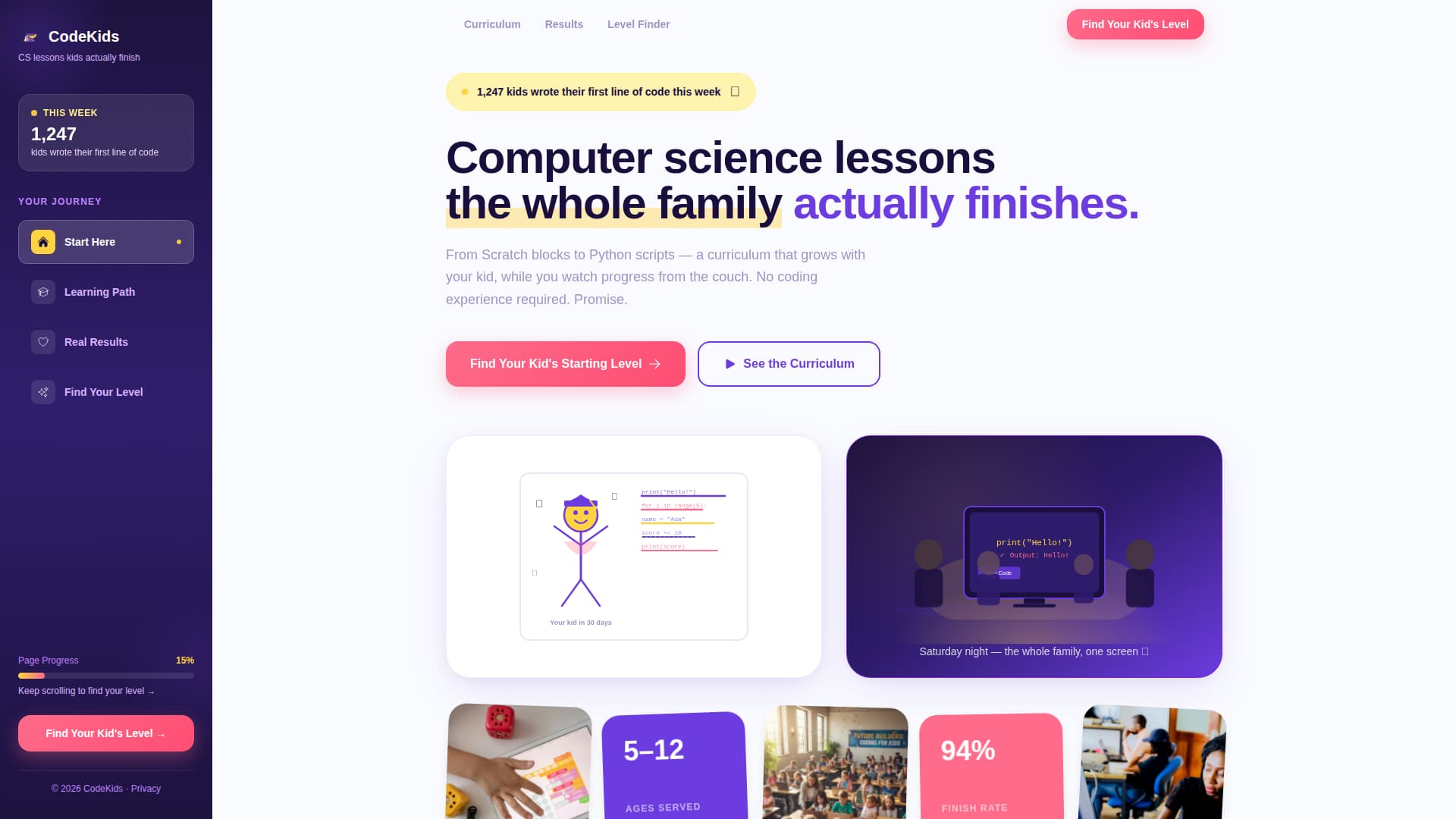 Computer Science Education Professional Website Template