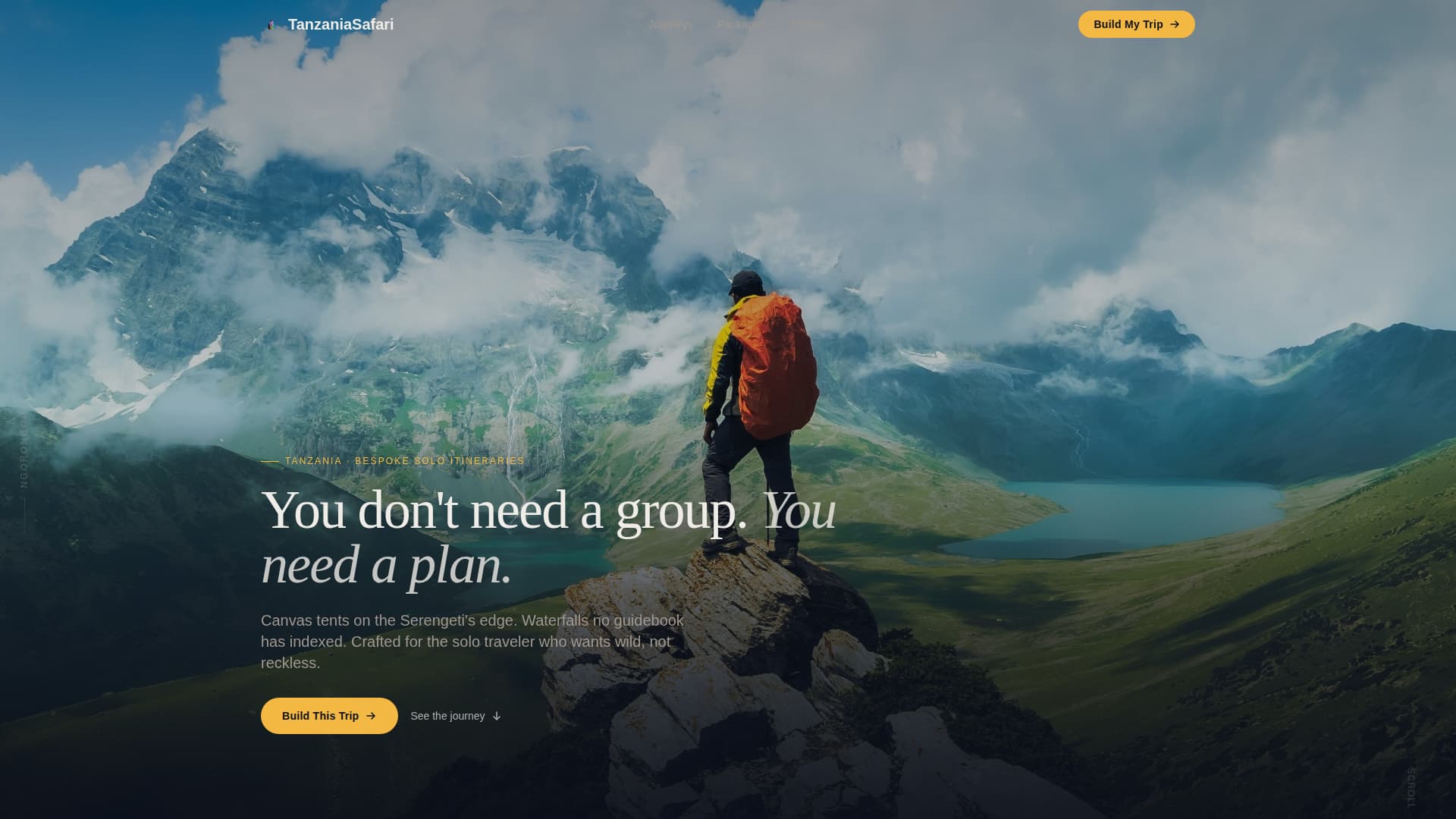 Tanzania Travel Pricing Website Template