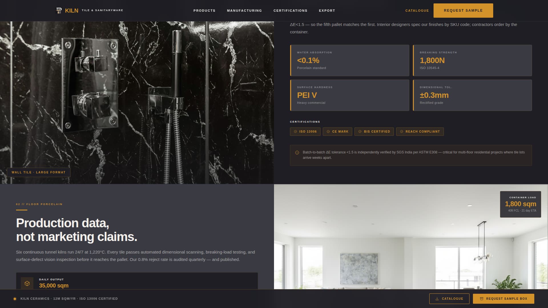 Kiln - Industrial Ceramics Landing Page Template