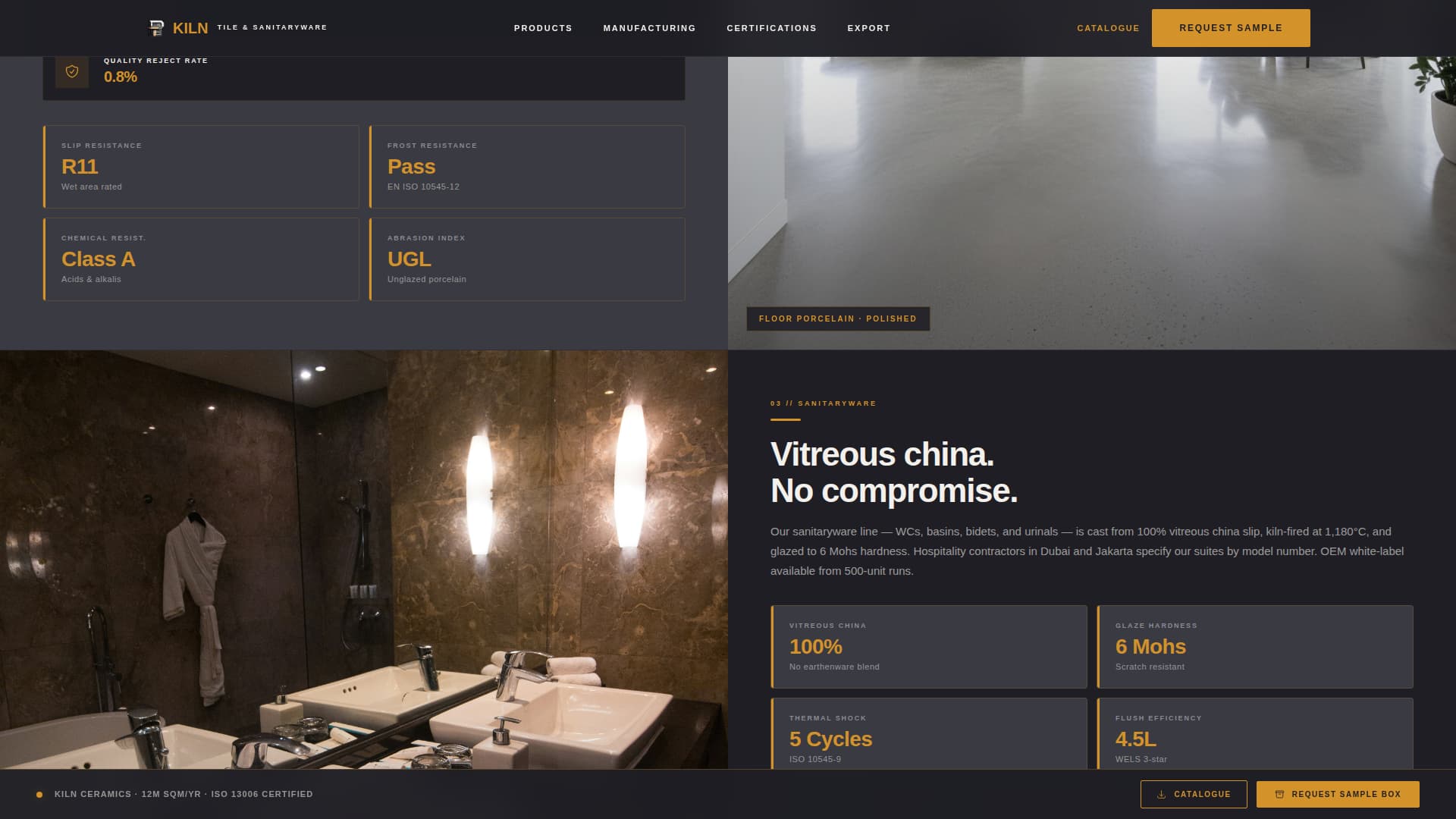 Kiln - Industrial Ceramics Landing Page Template