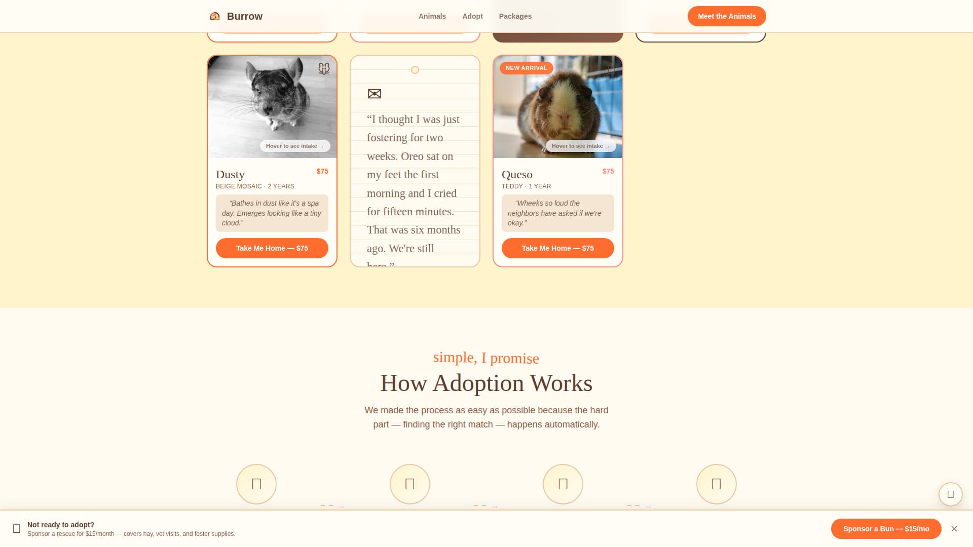 Rabbit & Small Animal Pricing Website Template