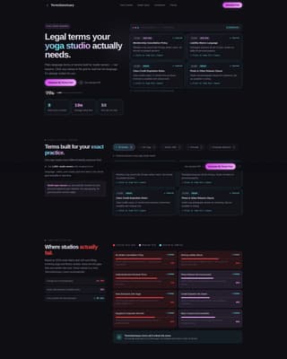 Yoga Studio Specialist Privacy Policy Website Template
