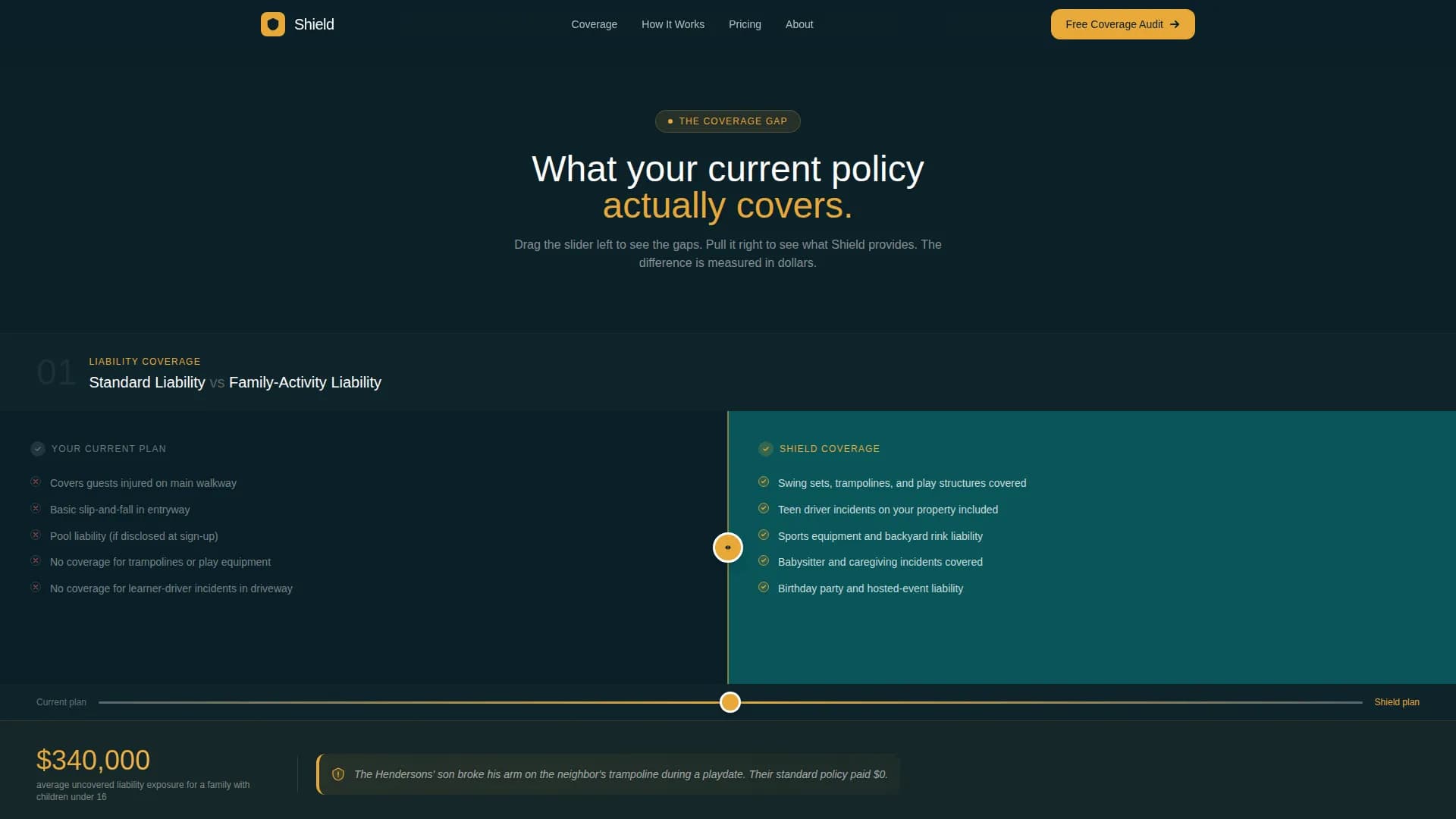 Shield — Trusted Growing Family Home Insurance Landing Page Template