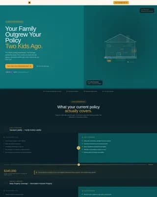 Shield — Trusted Growing Family Home Insurance Landing Page Template