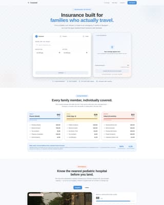Growing Family Insurance Cost Calculator Website Template