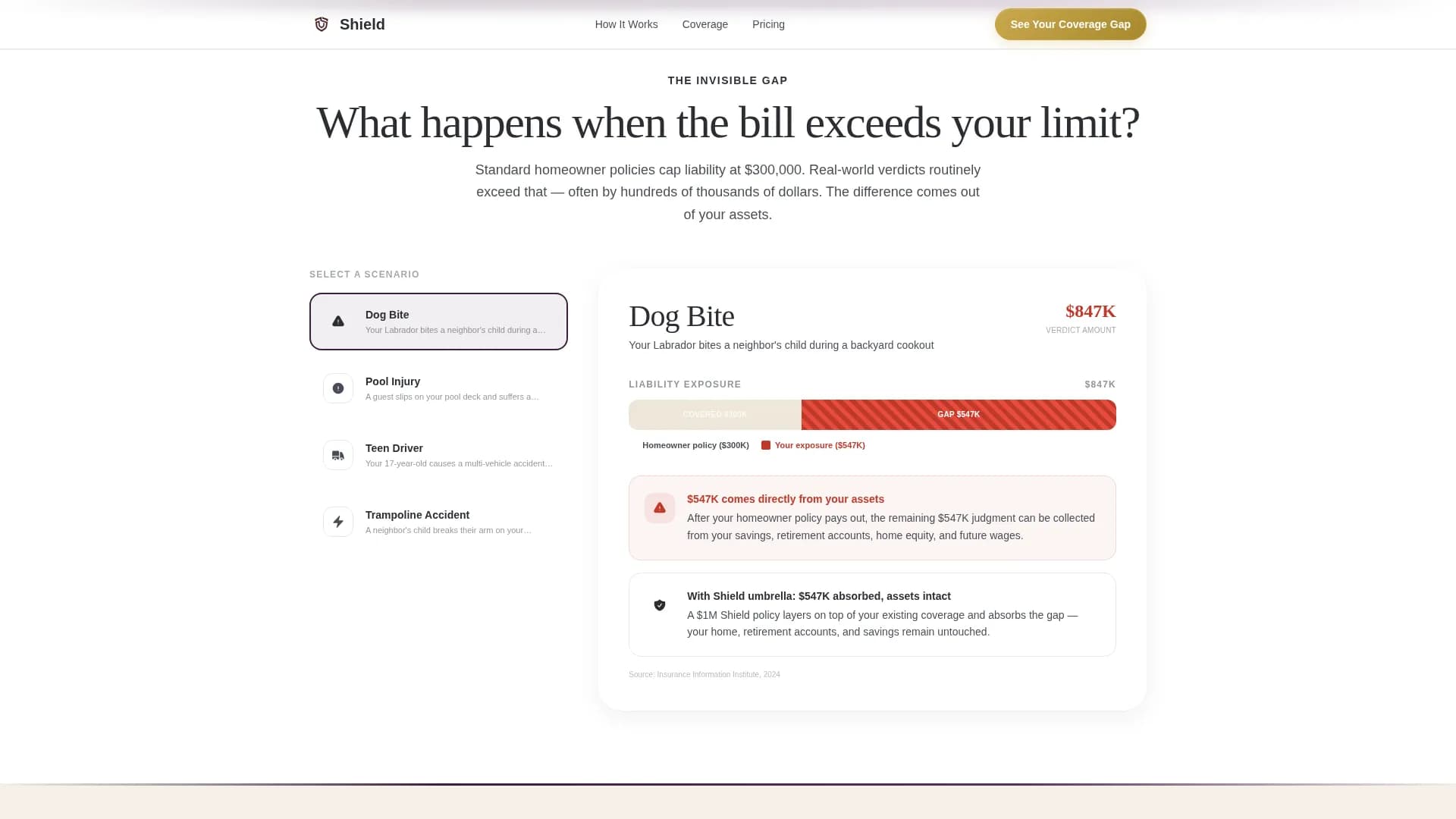 Shield - Trusted Coverage Gap Landing Page Template