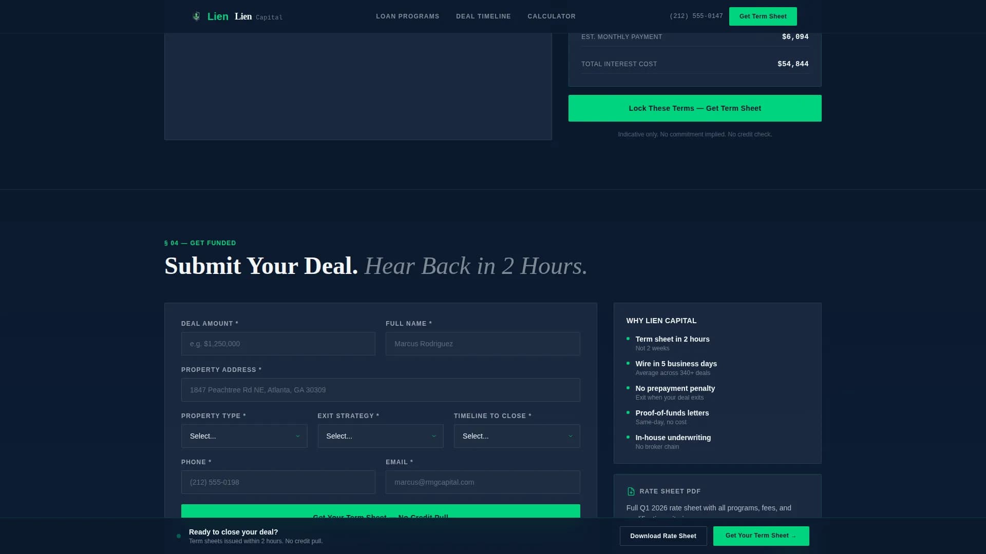 Real Estate Finance Cost Calculator Website Template