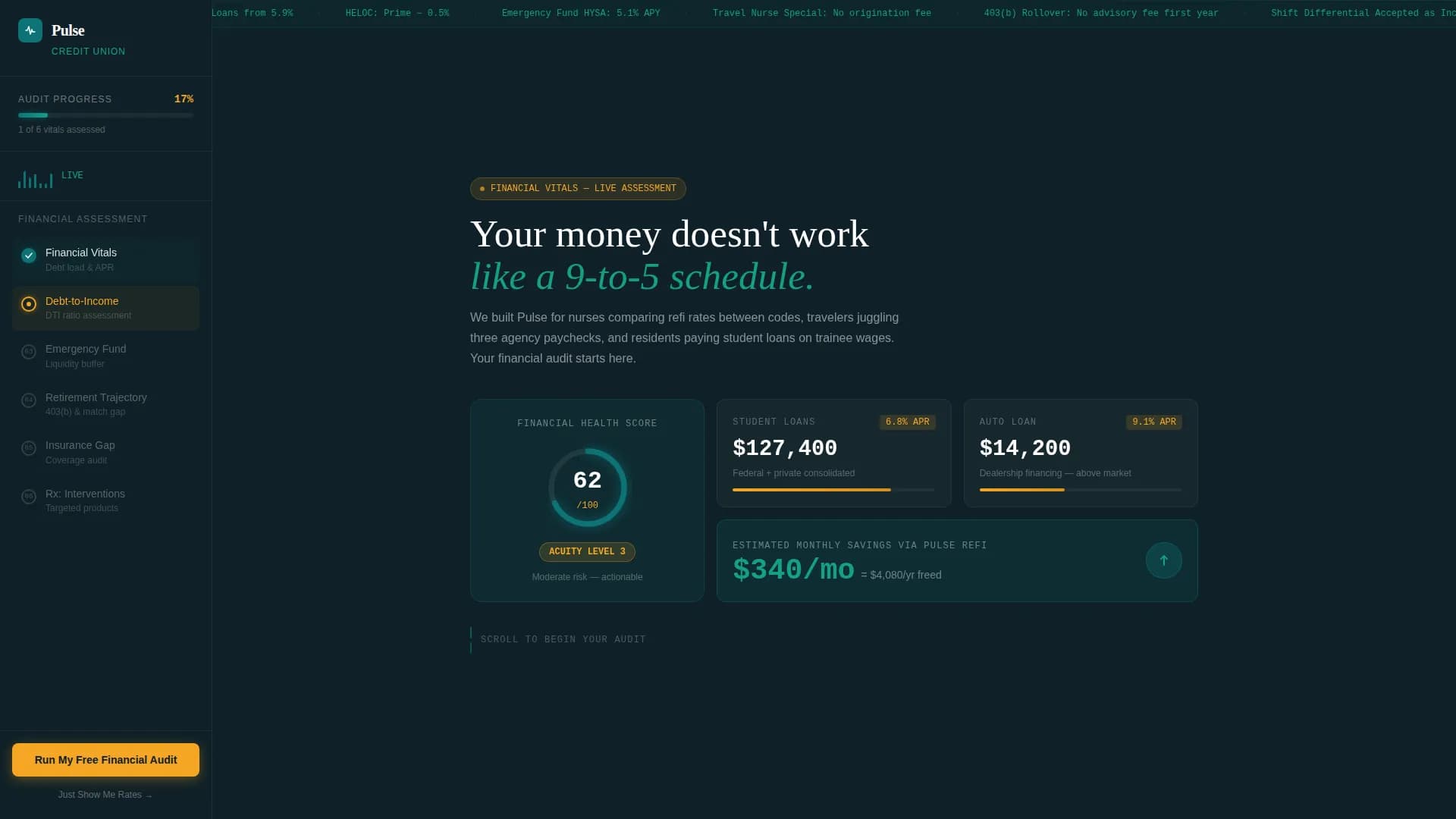 Pulse - Healthcare Financial Audit Landing Page Template