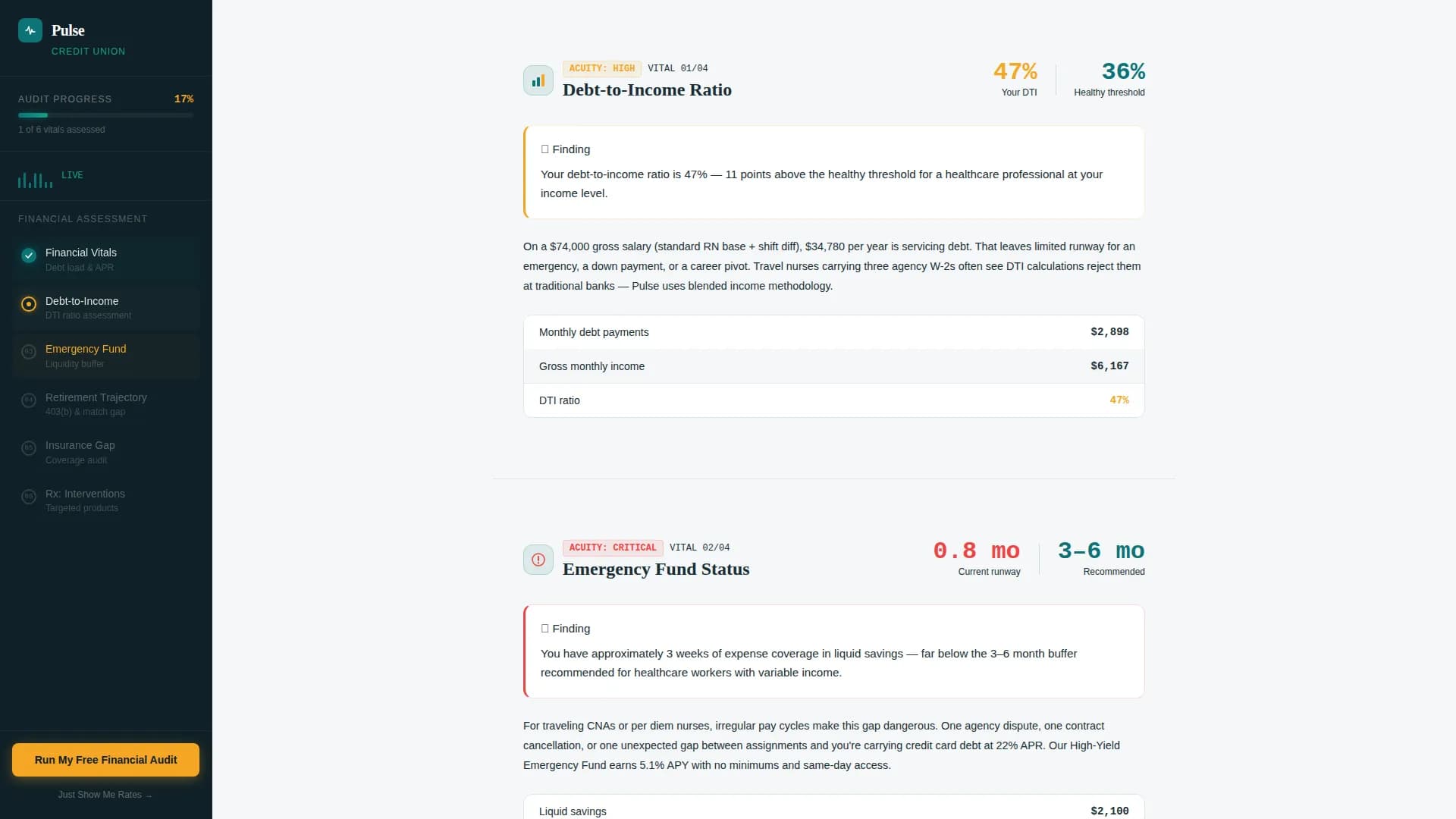 Pulse - Healthcare Financial Audit Landing Page Template