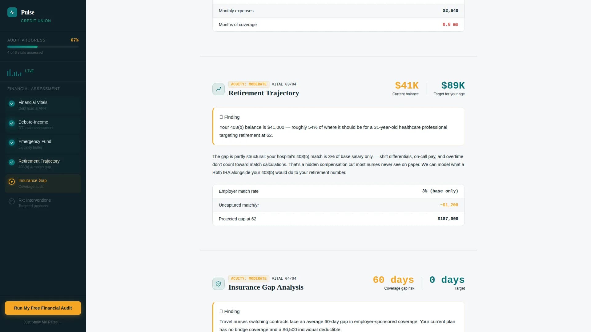 Pulse - Healthcare Financial Audit Landing Page Template