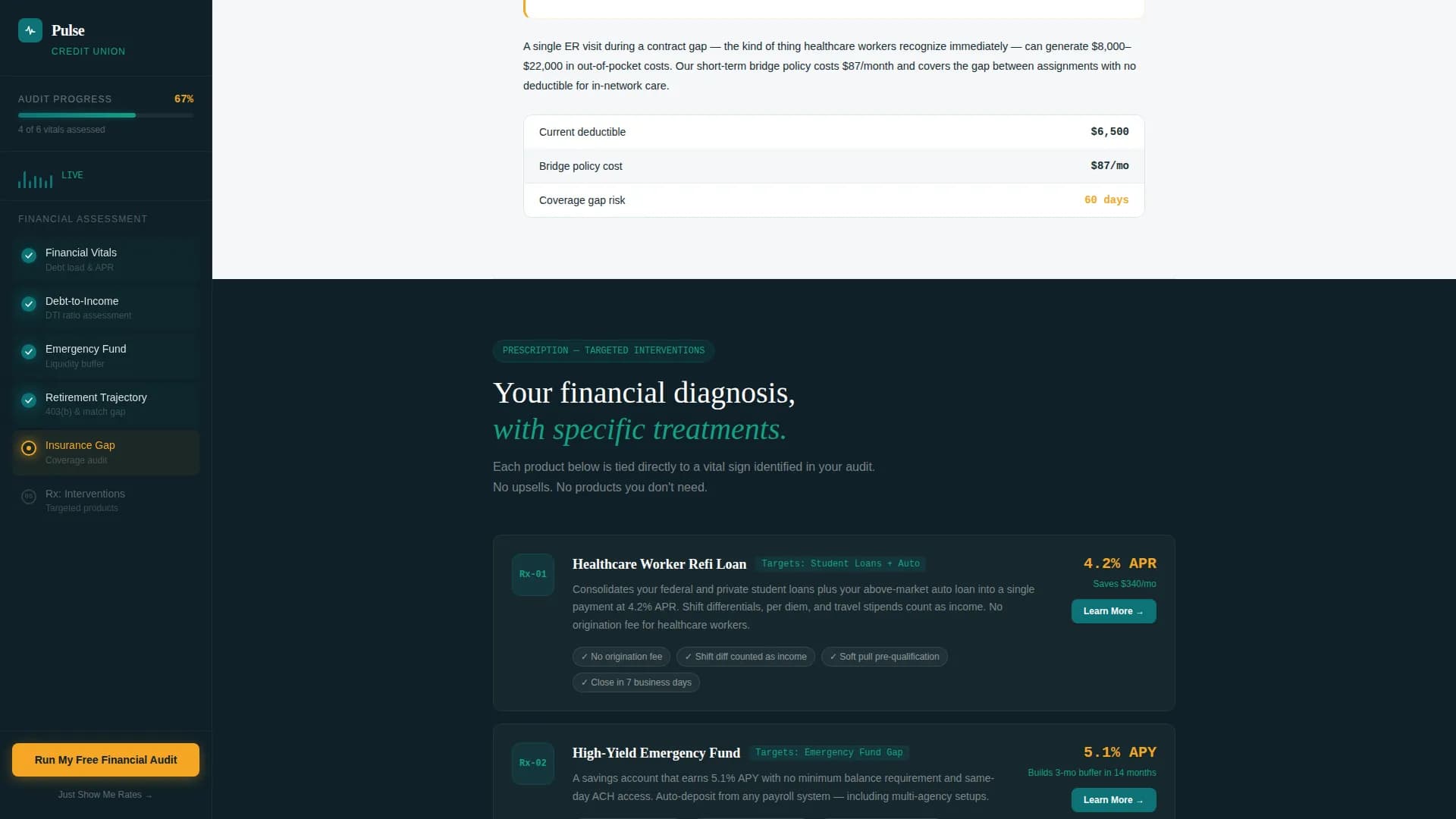Pulse - Healthcare Financial Audit Landing Page Template