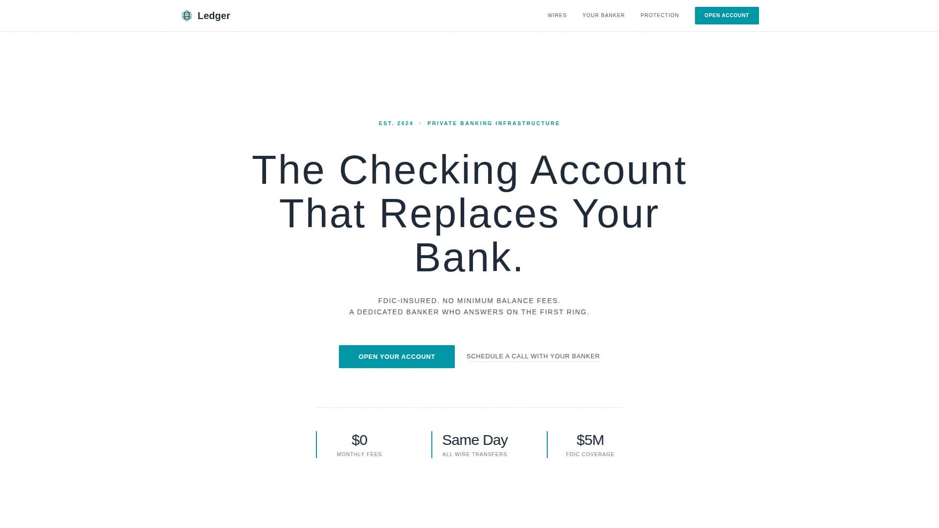 Ledger - Precision Highnetworth Landing Page Template