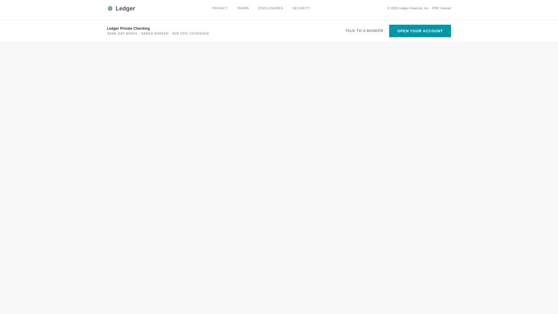 Ledger - Precision Highnetworth Landing Page Template