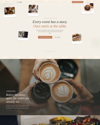 Gather - Storybook Eventcatering Landing Page Template