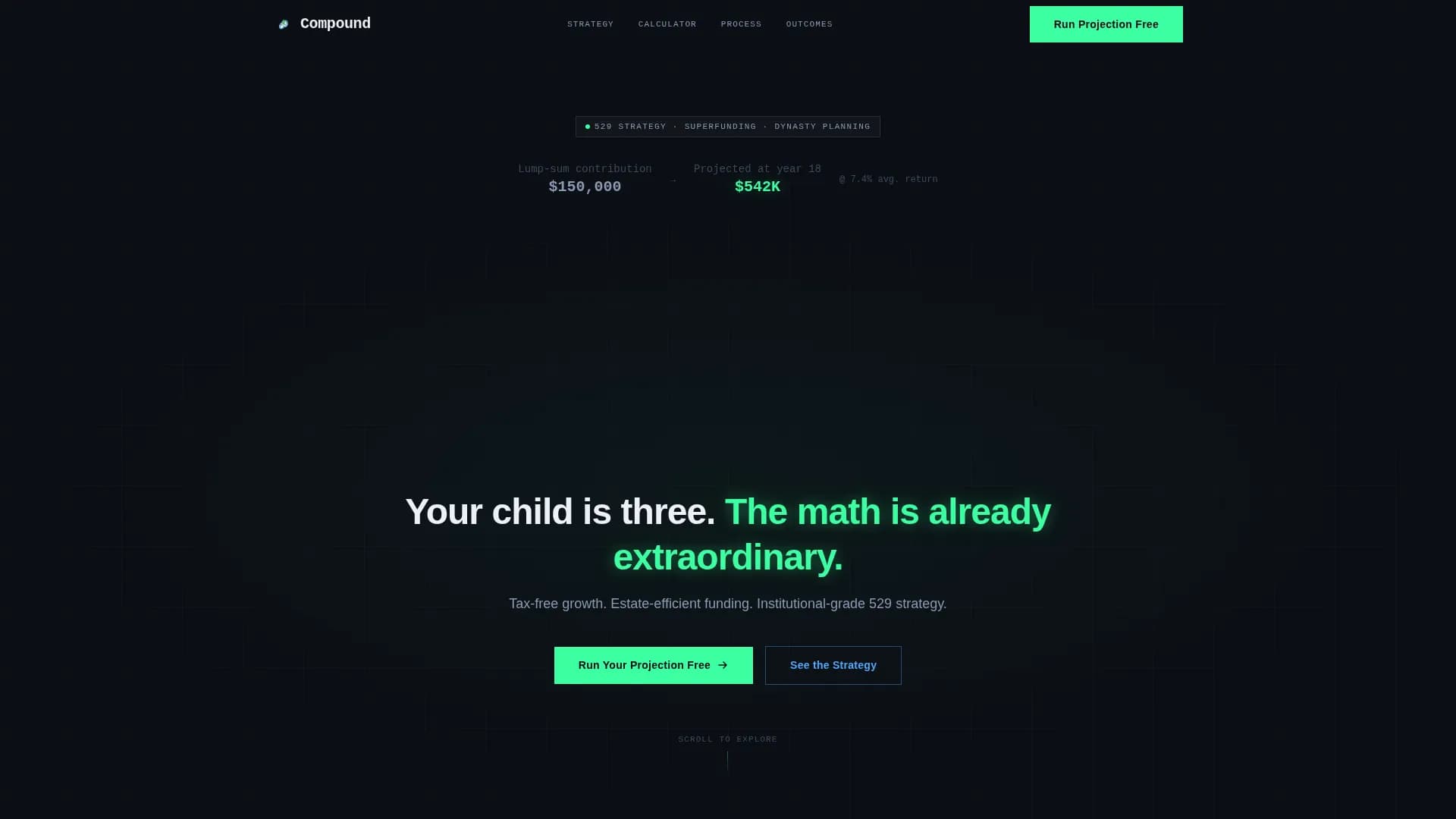 Nexus — Premium 529 Advisory Landing Page Template