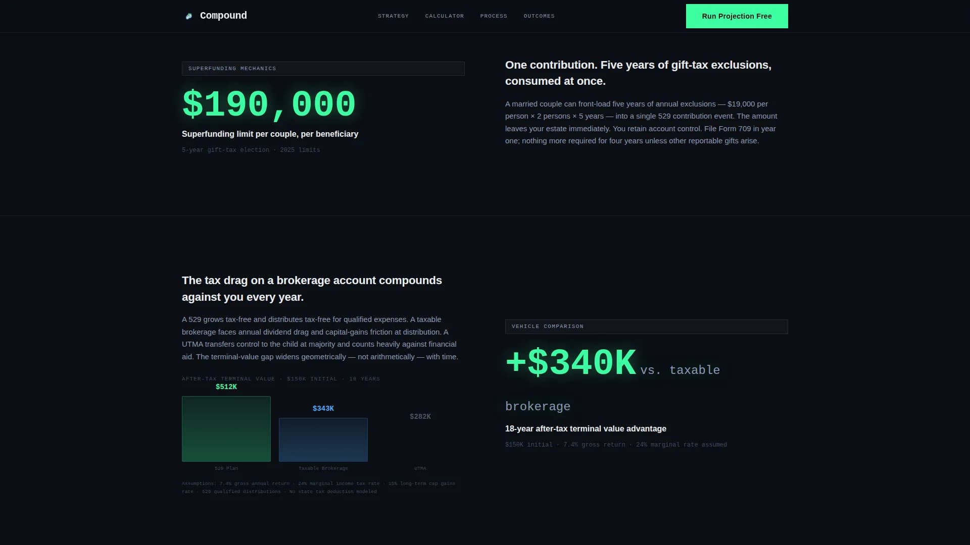 Nexus — Premium 529 Advisory Landing Page Template