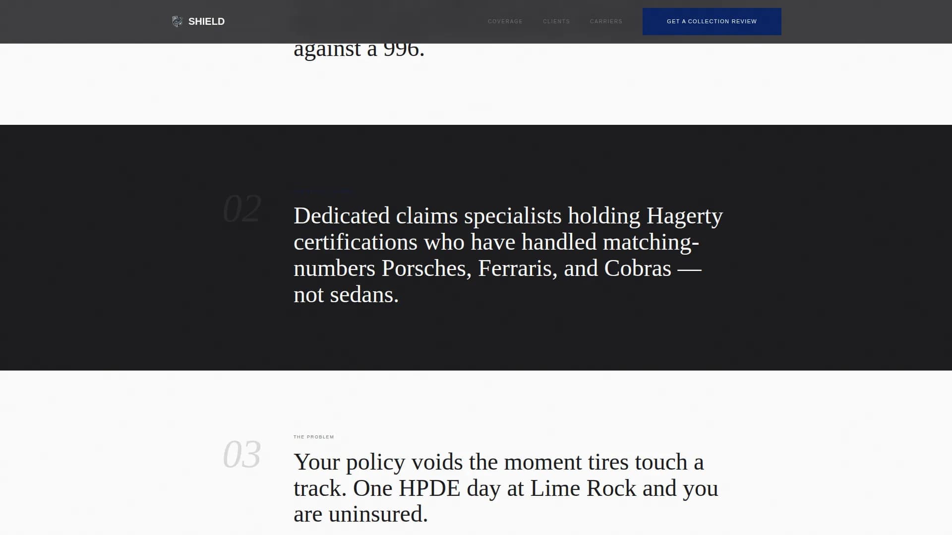 Apex — Sophisticated Collector Auto Insurance Landing Page Template