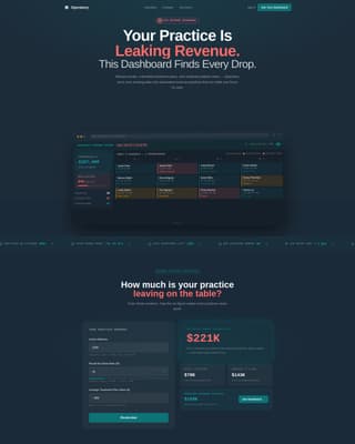 Dental Software & SaaS Cost Calculator Website Template