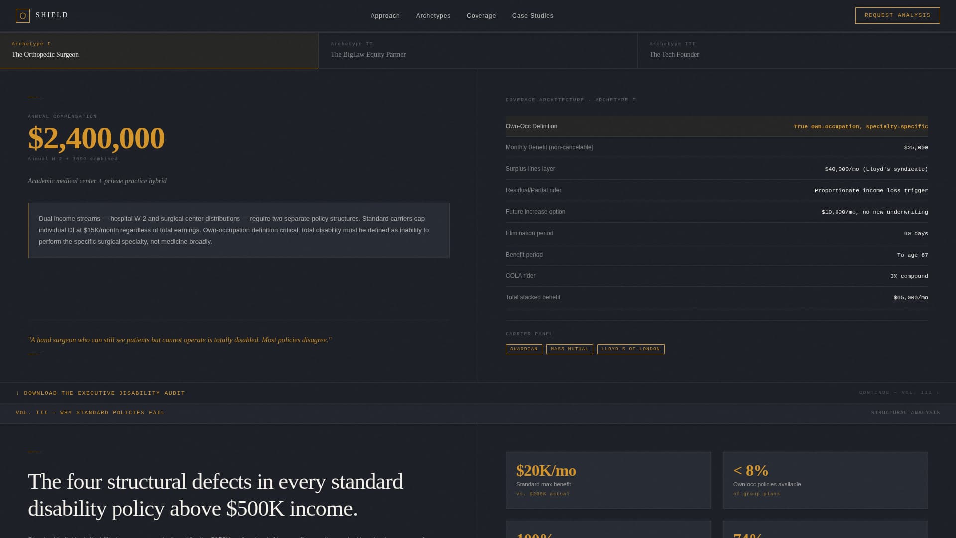 Shield - Precision Disability Landing Page Template