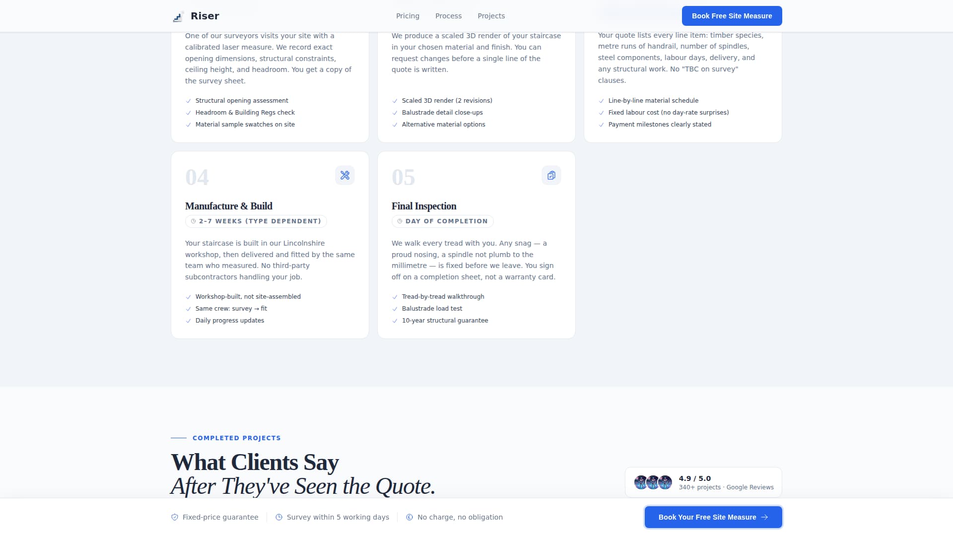 Stair Builder Business Booking Website Template